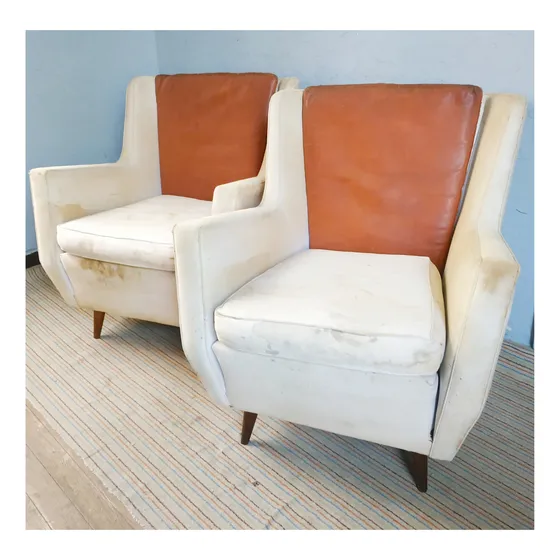 Sillones Americanos Tapizados De Tela Precio X El Par