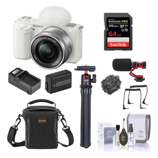 Câmera Sem Espelho Sony Zv-e10 Com Lente 16-50mm Branca Câmera Sem Espelho Sony Zv-e10 Com Lente 16-50mm Branca