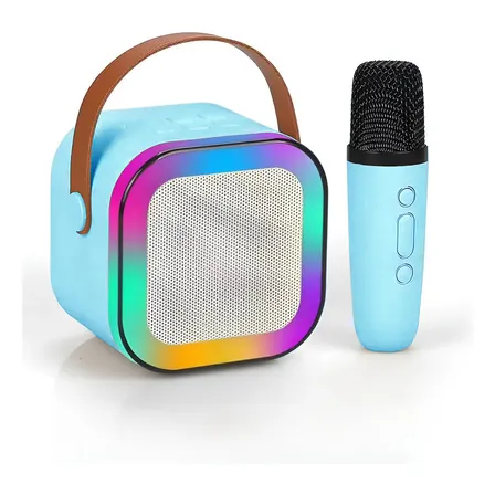Mini Parlante Bluetooth Portátil Con 1 Micrófono De Karaoke
