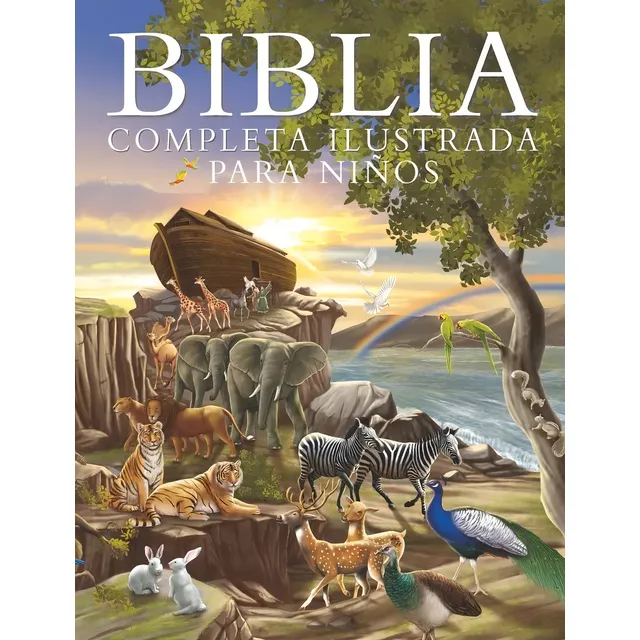 Biblia Completa Ilustrada para Niños Letra Grande Tapa Dura Editorial Monsg