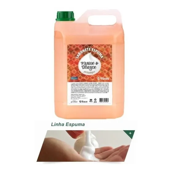 Sabonete Espuma Aroma Pêssego E Damasco Galão 5 Litros