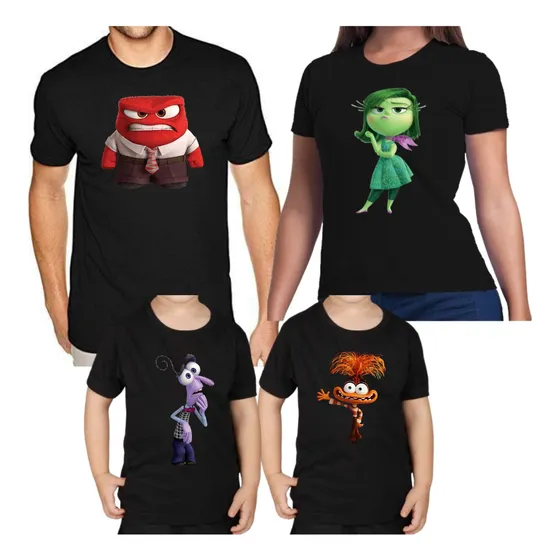 Kit Família 4 Camiseta E Baby Look Divertidamente Filme Geek