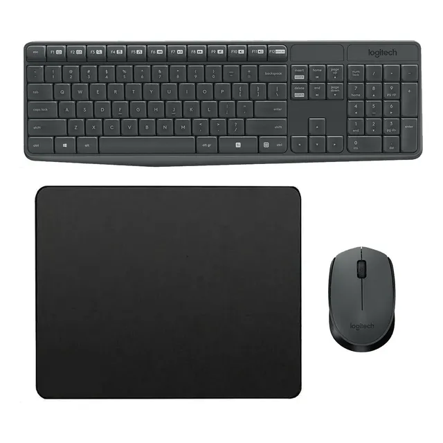 Combo Inalámbrico Logitech Mk235 + Pad Mouse Small (25x21cm)