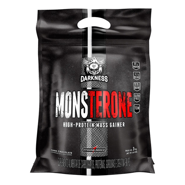 Monsterone Chocolate 3kg Darkness - Hipercalórico, 20g Proteína, Bcaas E Energia Para Ganh... Monsterone Chocolate 3kg Darkness - Hipercalórico, 20g Proteína, Bcaas E Energia Para Ganh...