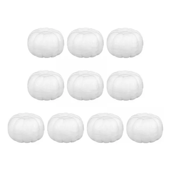 2 X 10 Calabazas Artificiales De Espuma Blanca Para Proyecto