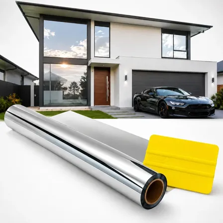 Insulfilm Espelhado Película 1.5mt X 3mts Com Espatula.