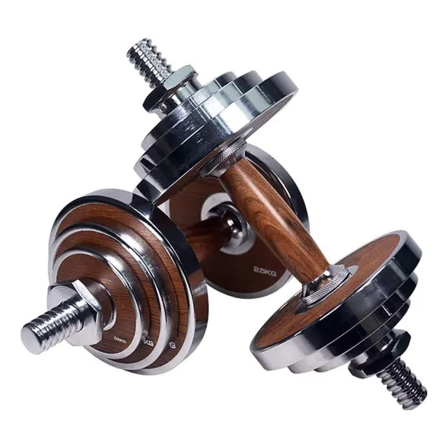 Mancuerna Acero Nogal Para Hombre Equipo Fitness Casa Brazo