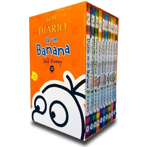 Box Diário de um banana -10 volumes, de Kinney, Jeff. Diário de um banana Editorial Vergara & Riba Editoras, capa mole em português, 2017