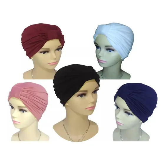 New 5 Turbantes Gorro Dama De Algodón Seda, Oncológico,