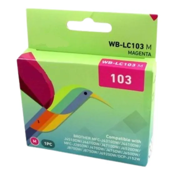 Cartucho De Tinta Wam Magenta Lc103m