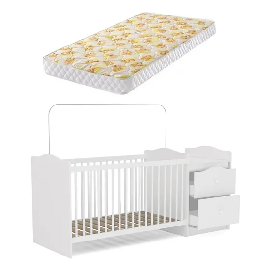 Cuna Cajonera Dormitorio Con Colchon Bebe Incluido Infantil