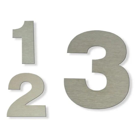 Numeros Puerta Dirección Frente Casa Acero Inox Radem 120mm