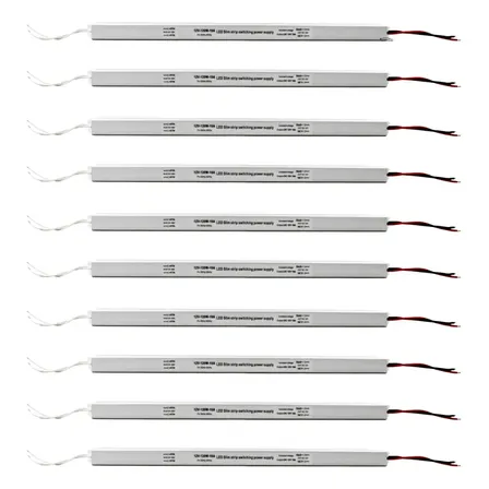10x Fonte Slim Driver 12v 10a 120w Para Perfil Fita De Led