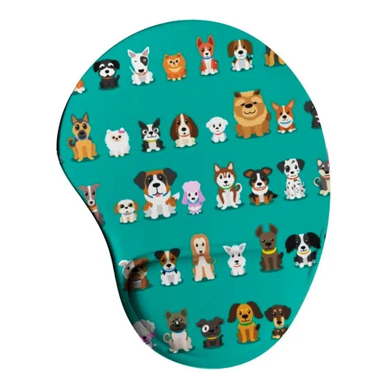 Mousepad Ergonômico Animais Fofos Cachorro Gato Pet 366