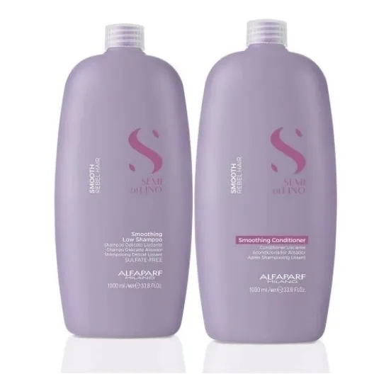 Kit Sham E Cond Alfaparf Semi Di Lino Smooth + Válvula Pump
