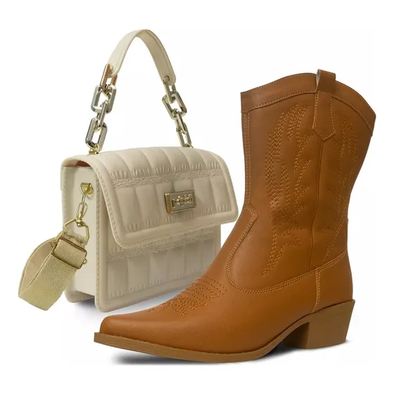Kit Bota Texana + Cartera Country