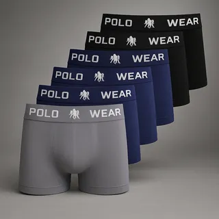 Kit 6 Cuecas Masculinas Boxer Microfibra Polo Wear Sortido Kit 6 Cuecas Masculinas Boxer Microfibra Polo Wear Sortido