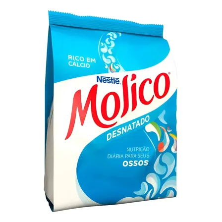 Leite pó desnatado pacote de 500g Molico Nestlé