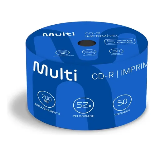 Mídia Cd-r 52x 50 Unidades Não Imprimível 700mb Prata | MercadoLivre