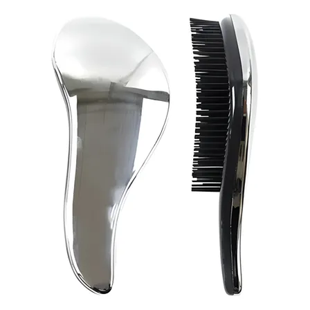 Cepillo Anti Frizz Desenredante Y Anticaida Color Plateado