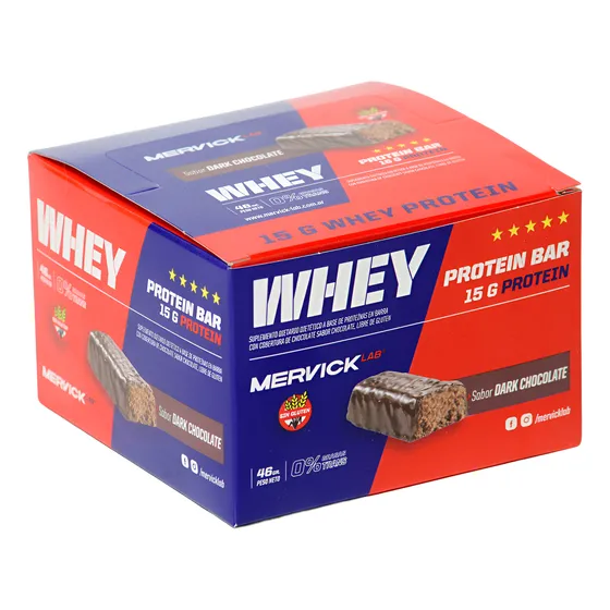 Barras Whey 17grs Proteina Mervick Protein Bar 12u