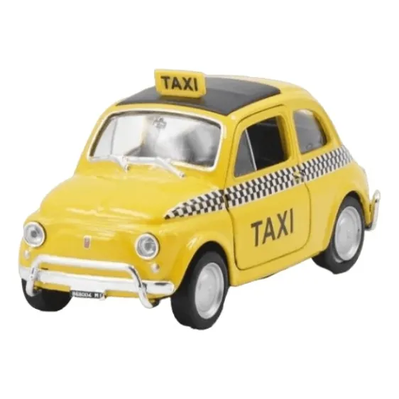 Carro Fiat Nuova 500 Taxi 1/28 Metálico Welly 