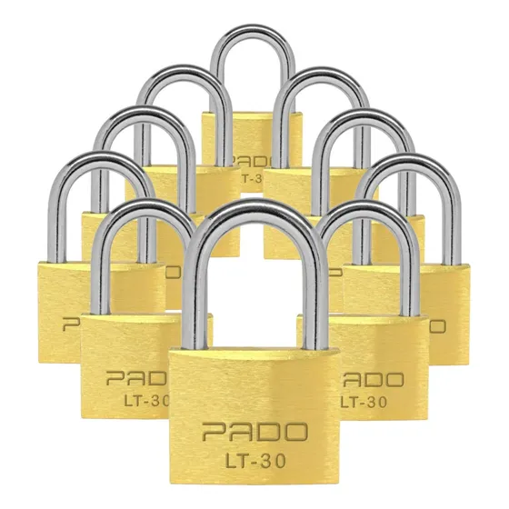 Cadeado Latão Maciço Lt-30mm Segredos Iguais Kit 10un Pado