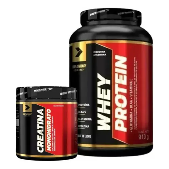 Suplemento En Polvo Body Advance Whey Protein 910gr Dulce De Leche Creatina 150gr