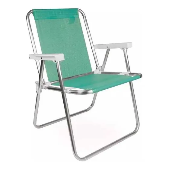 Silla alta de playa Sannet Anis Mor de aluminio