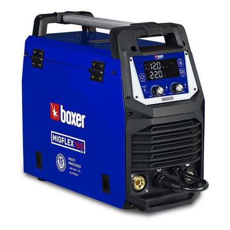 Maquina De Solda Inversora Mig Flex 160a C/gas E S/gas Boxer Cor Azul Maquina De Solda Inversora Mig Flex 160a C/gas E S/gas Boxer Cor Azul