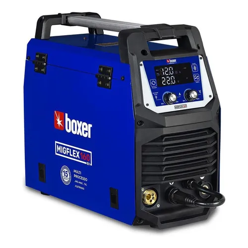 Maquina De Solda Inversora Mig Flex 160a C/gas E S/gas Boxer Cor Azul 127/220V