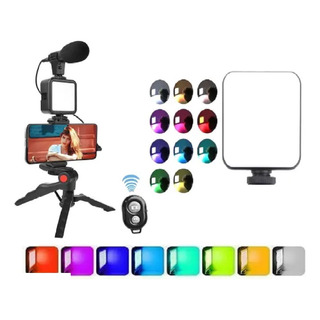 Estabilizador P/ Celular Tripode Con Luz Led Rgb Y Microfono Estabilizador P/ Celular Tripode Con Luz Led Rgb Y Microfono