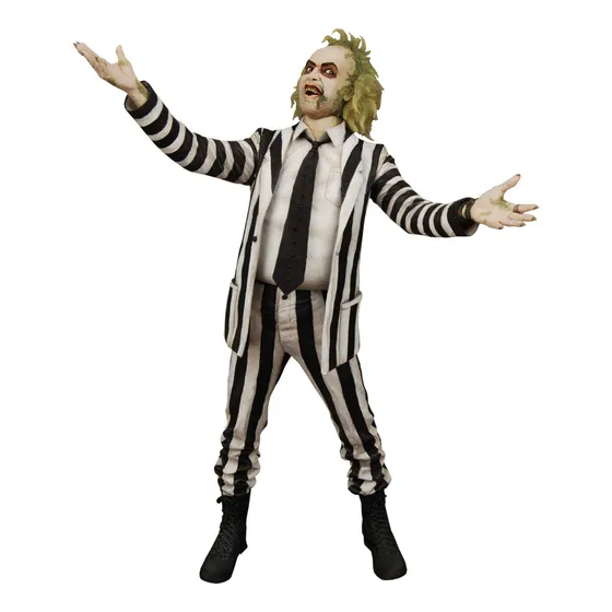 Neca Beetlejuice 1/4 Scale Figure - Striped Suit With Sound
