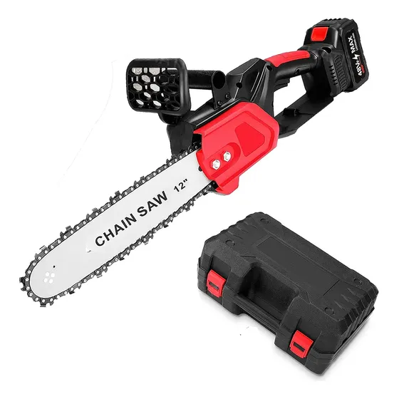Motosierra Eléctrica Recargable Doble Batería 48v Estuche