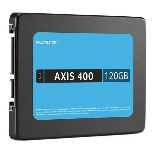 Ssd Multilaser 2,5 Pol. 120gb Axis Gravação 400 Mb/s - Ss101 Cor Preto