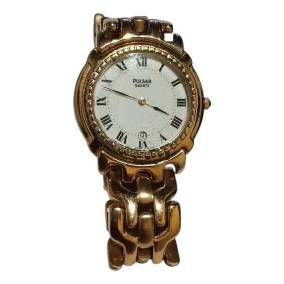 Reloj Pulsar Cuarzo Dorado Dorado Dorado Blanco