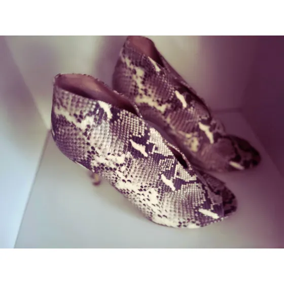 Zapatos De Tacon Alto Halogen - Animal Print - Talla 37