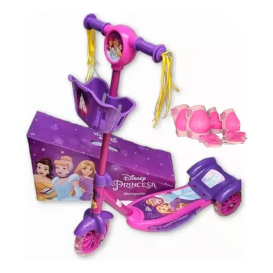 Monopatin Disney Princesas Con Luz Sonido Y Protecciones