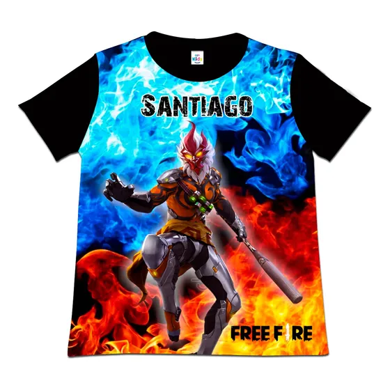 Franela Camisa Niño Free Fire En Poliester
