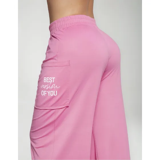 Pantalón Sudadera Mujer Rosa Fi 3624
