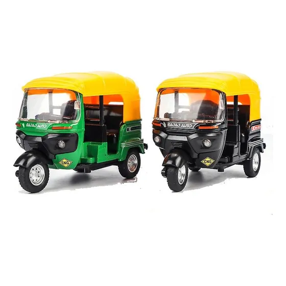 Mototaxi Metal Torito Bajaj Escala 1:14 Con Luces Y Sonido
