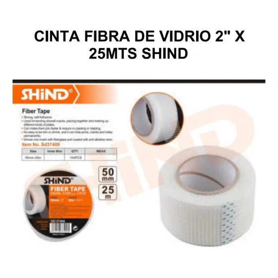 Cinta De Fibra De Vidrio 2   X 25 Metros Shind