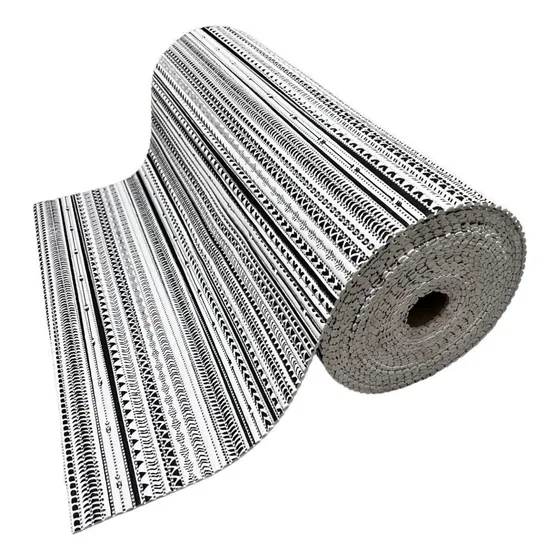 Tapete Emborrachado Pvc Antiderrapante 4 M X 65 Cm Premium Cor Preto Desenho Do Tecido Estamapado
