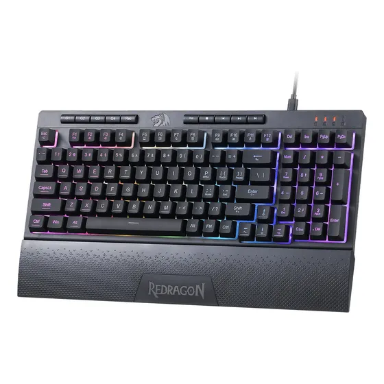 Teclado Gamer Redragon Shiva 98 K515-rgb, Negro, Inglés Teclado Negro Idioma Inglés US