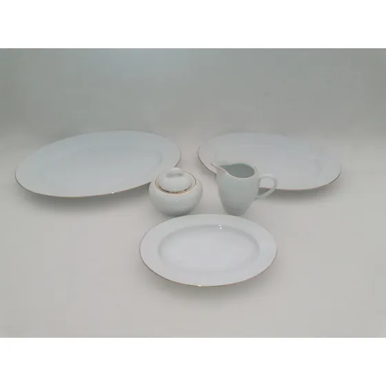Juego Ovalado De Vajilla Porcelana Checa Thun 1794 Bohemia
