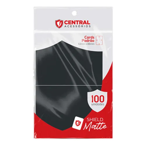 Central Shield Matte Preto 100 Sleeves