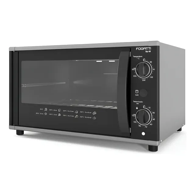 Forno De Banca Elétrico Top48 Fogatti 48 Litros Black 220v 220v Preto