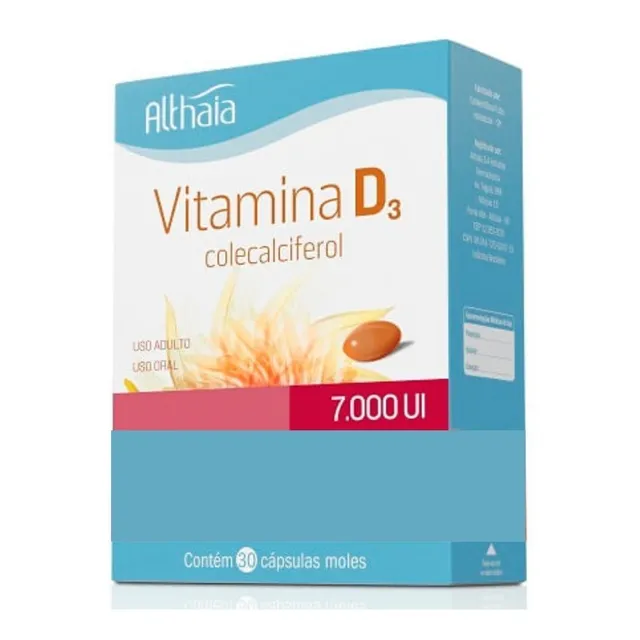 Vitamina D3 7.000 Ui Com 30 Cápsulas Althaia
