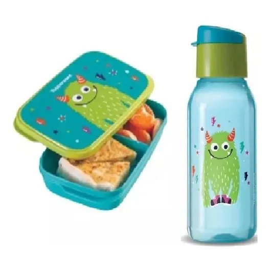 Set Tupperware Monstruito Vianda +botella 