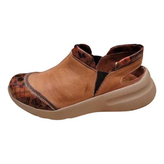 Bota De Cuero Para Dama. Versa Abierto Terra Flores